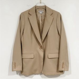 Pendleton Creamy Tan Blazer Jacket 100% Virgin Wool Size 8